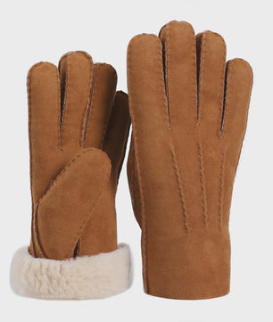 Luxe Unisex Lammy Voering Leren Handschoenen - Handgemaakt & Warm