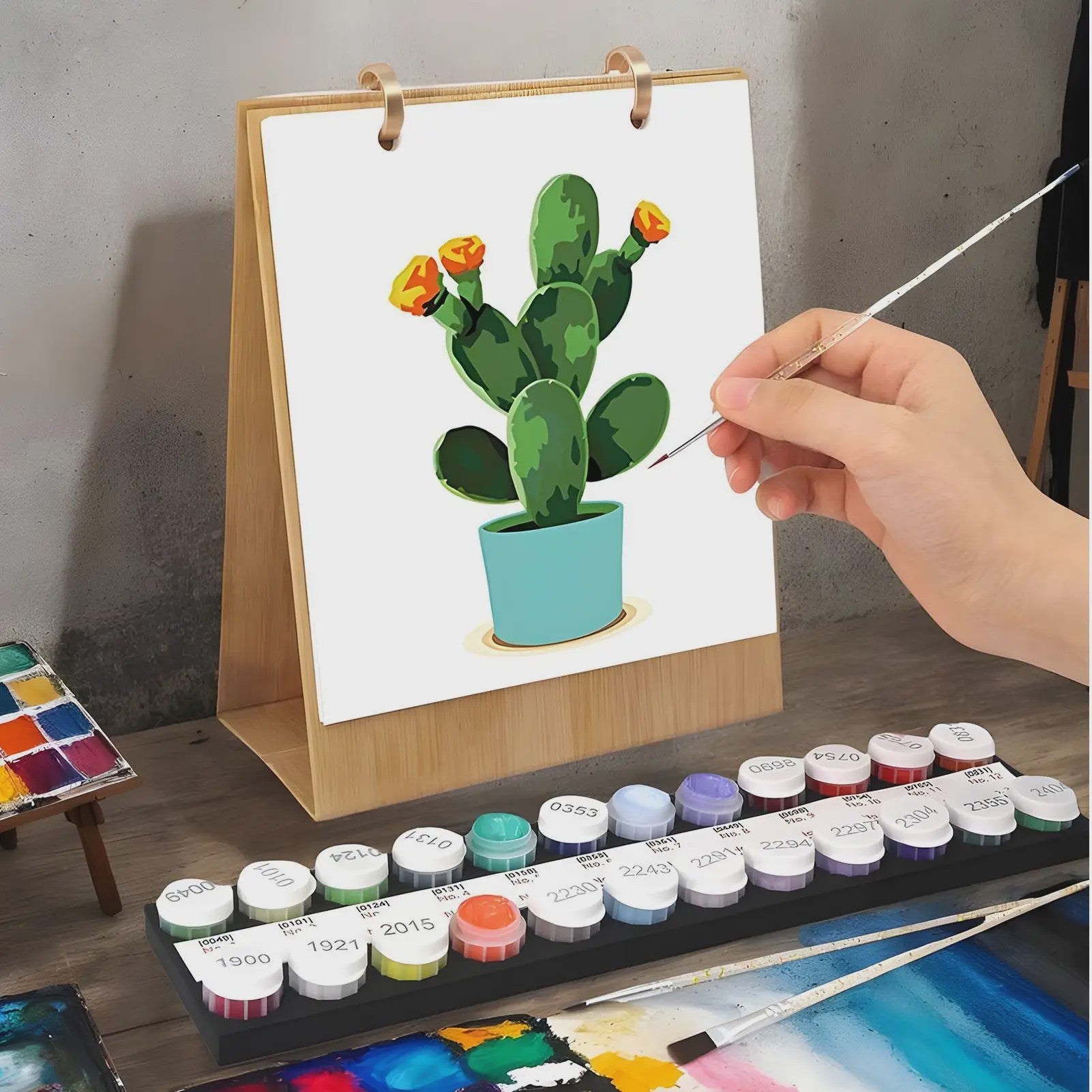 2026 Creatieve Kalender: Schilderen op Nummer Kit met Handgetekende Ontwerpen
