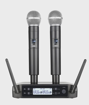 Draadloze Microfoon Set - UHF Dual Channel Handheld Microfoon voor Karaoke, Feest & Presentaties