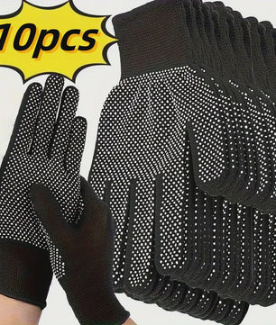 10 Paar Ademende Nylon Werkhandschoenen - Antislip & Comfortabel voor Diverse Klussen