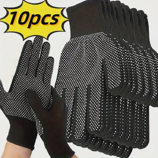 10 Paar Ademende Nylon Werkhandschoenen - Antislip & Comfortabel voor Diverse Klussen