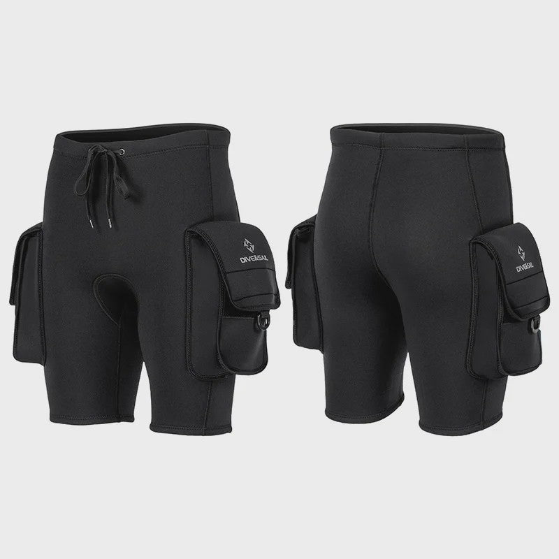 Duikshort 3mm Neopreen Heren - Waterdichte Shorts met Zakken voor Watersport