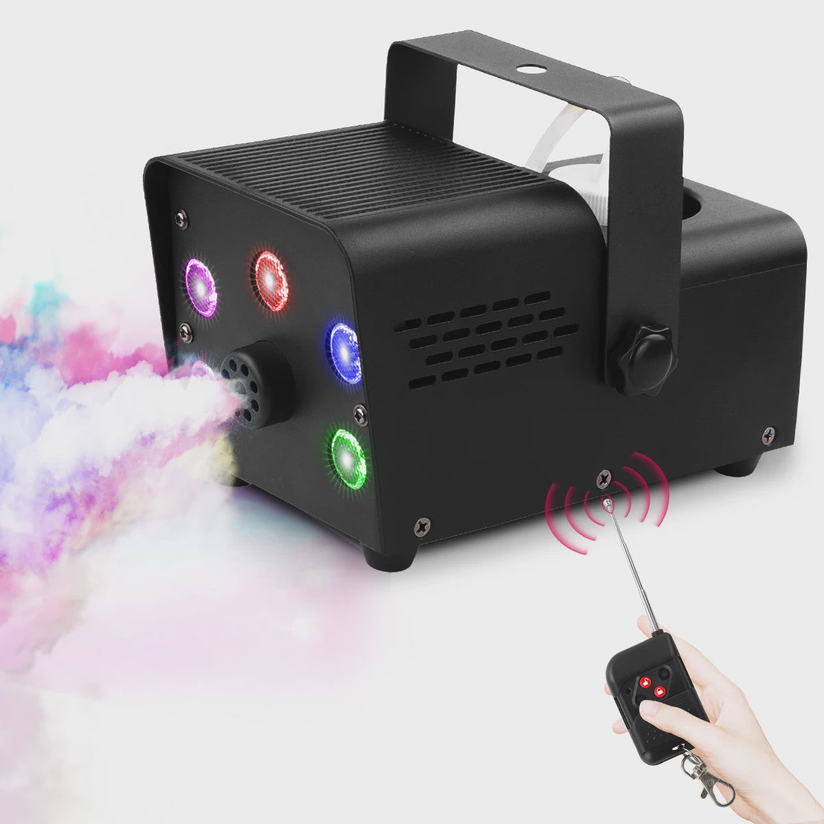 Krachtige 500W Rookmachine met 5 RGB LED's en Draadloze Afstandsbediening - Feest & DJ Verlichting