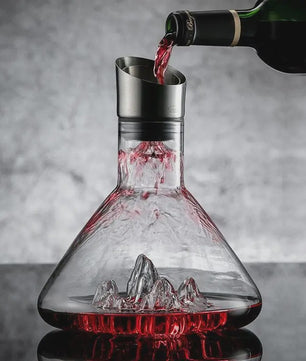 Luxe Kristallen Wijnkaraf 1500ML - Iceberg Design, Handgemaakt, Loodvrij, Wijnschenker & Dispenser