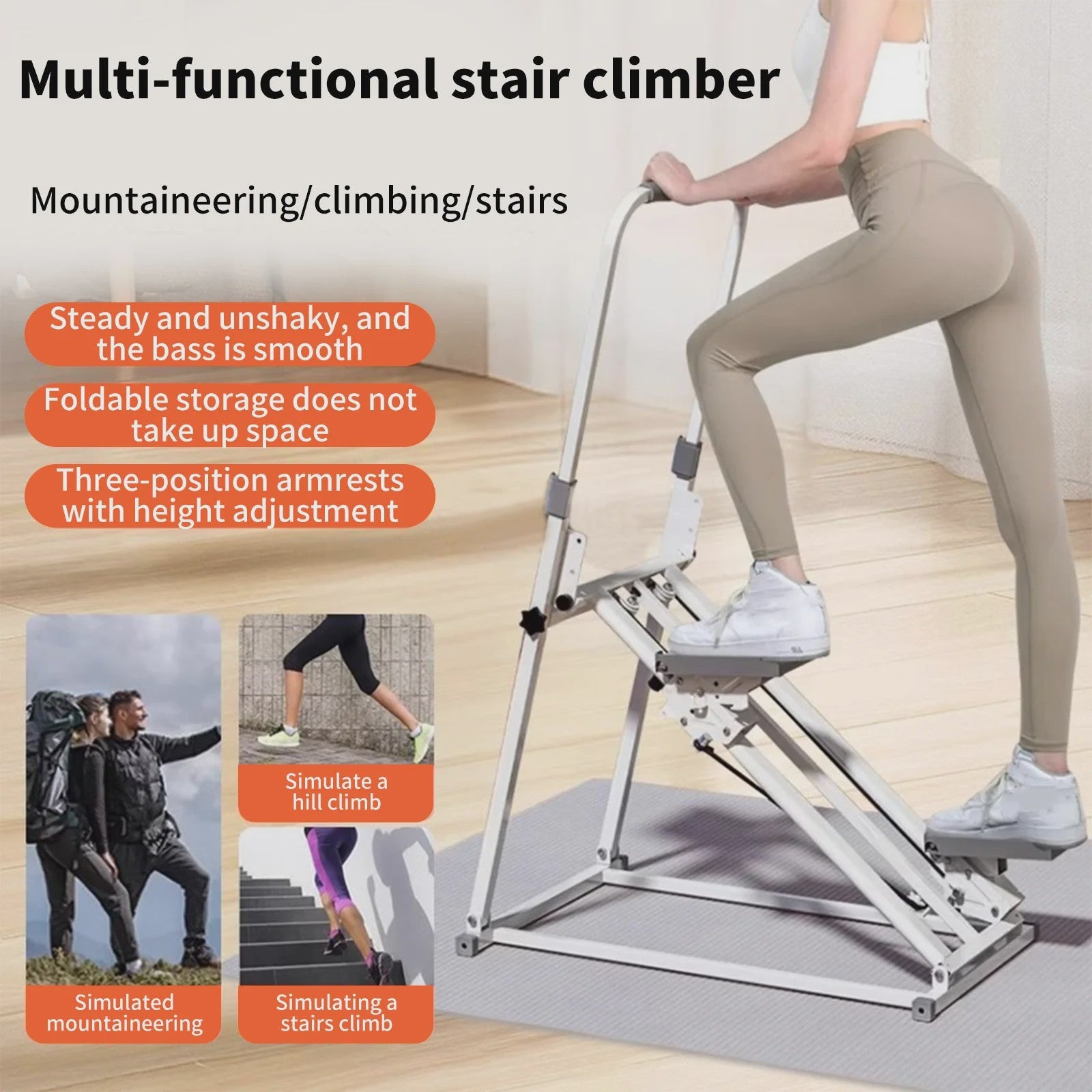 Opvouwbare Stepper Machine voor Thuis - Aerobe Training & Vetverbranding