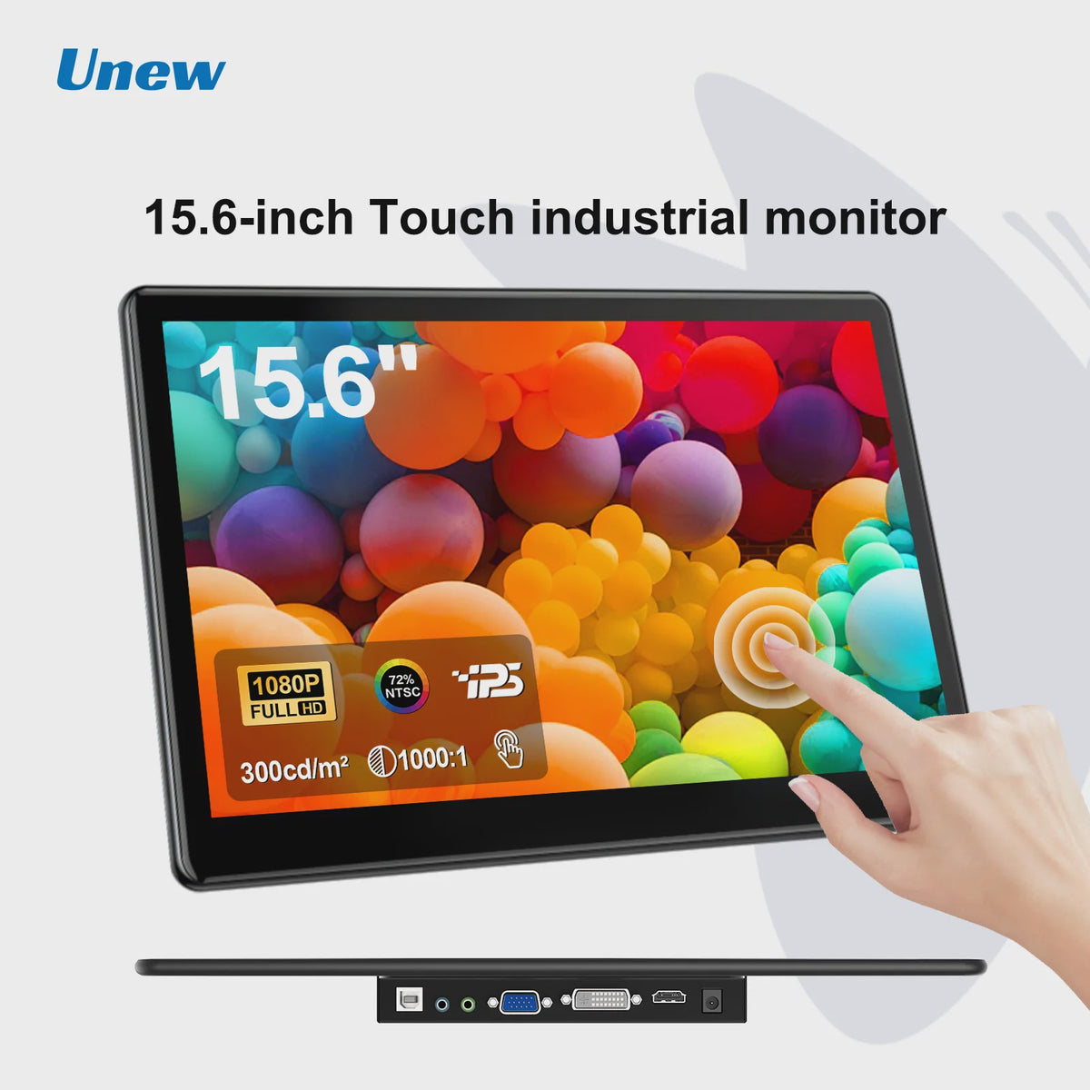 15.6" Full HD IPS Industrieel Touchscreen Monitor met HDMI, Type-C & VGA