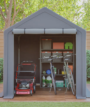 Ruime Garage Carport 190x296x200cm - Waterdichte Stalen Berging met Roldeur