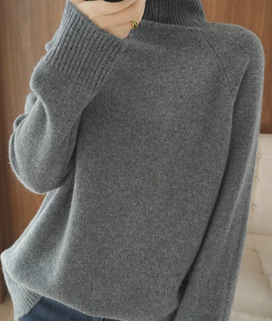 Dames 100% Kasjmier Coltrui - Dikke, Losse Pullover voor Herfst & Winter