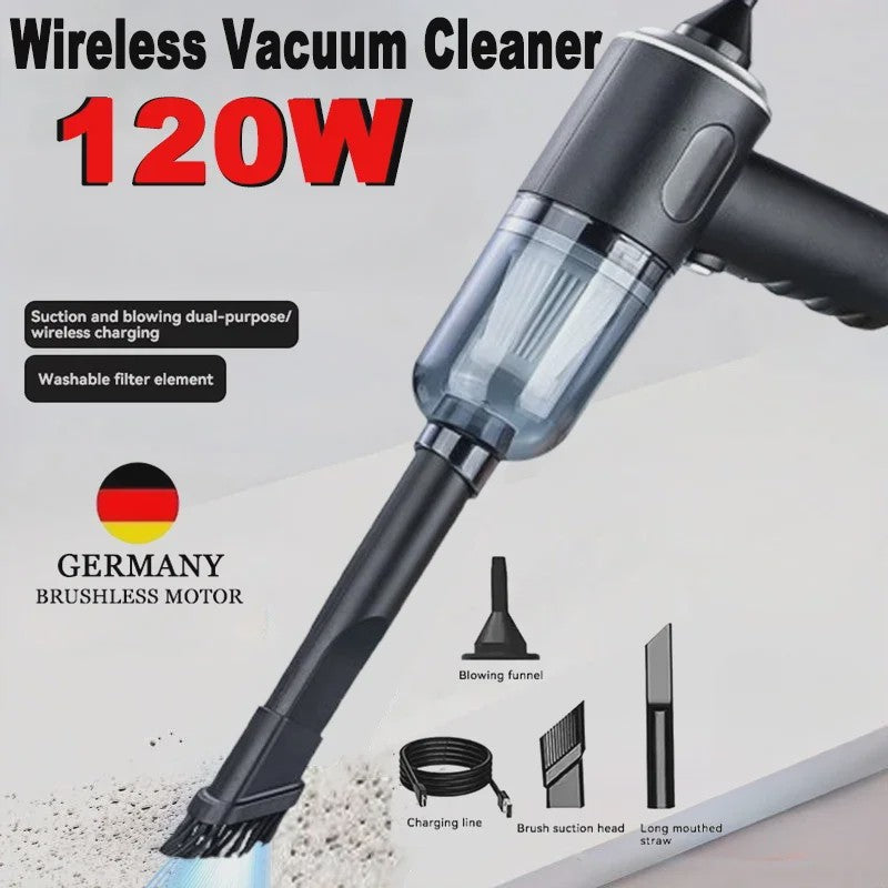 Draadloze Mini Stofzuiger 9000Pa - Krachtige Zuigkracht, USB Oplaadbaar voor Auto & Huis