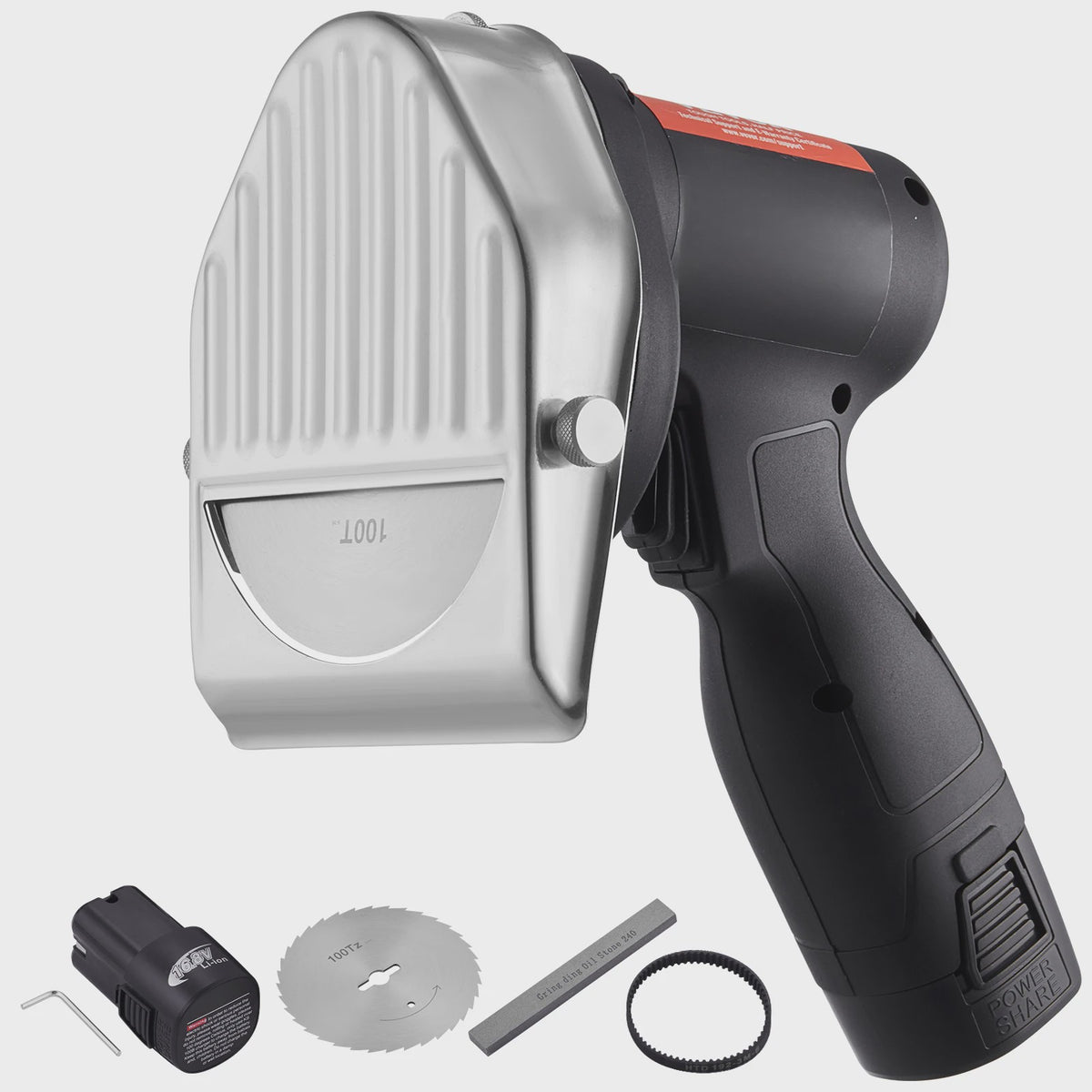 Draadloos Elektrisch Shoarma Mes - Professionele Gyro Snijder met Roestvrij Staal Mes
