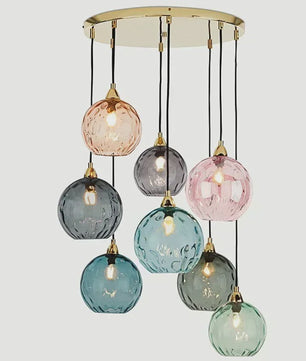 Kleurrijke Moderne Glazen Hanglamp - Stijlvolle Plafondlamp voor Woonkamer & Eetkamer