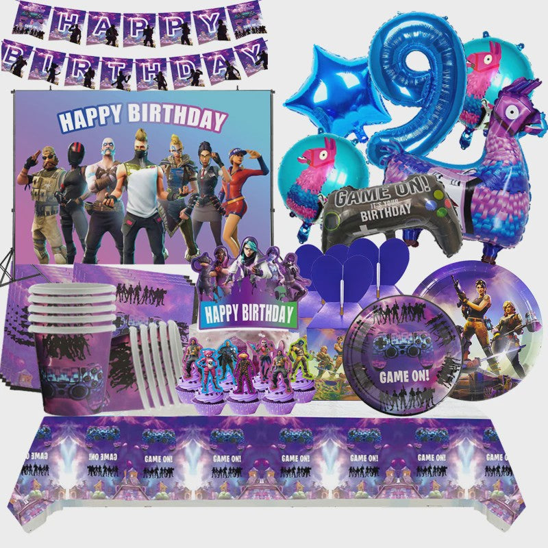 Feestdecoratie Fortnite & Llama Thema - Verjaardag, Babyborrel & Kinderfeest