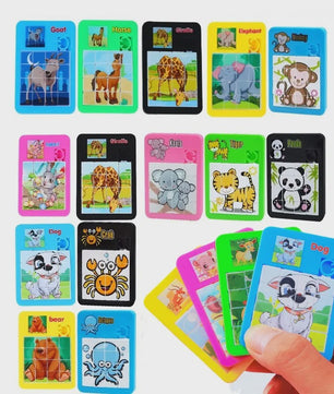 Set van 12/24 Mini Puzzels met Dieren - Educatief Speelgoed voor Kinderen