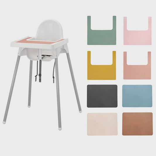 Zachte Siliconen Placemat voor Kinderstoel - Waterdicht & Makkelijk Schoon te Maken