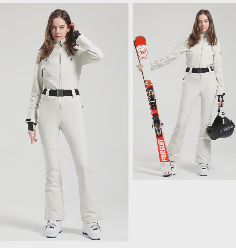 Dames Winter Ski-overall One Piece - Waterdicht, Winddicht & Warm - Outdoor Snowboard Jumpsuit