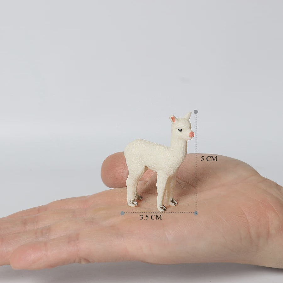 Realistische Alpaca & Kameel Figuren Set - Handgeschilderd, Educatief Speelgoed