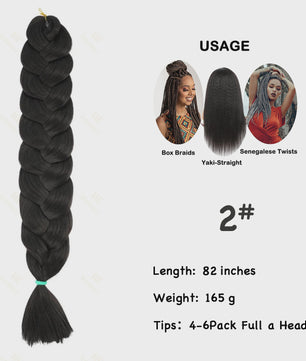 Jumbo Braiding Hair Extensions - 82 inch Synthetisch Vlecht Haar voor Box Braids & Twist