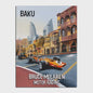 Retro F1 Formule 1 Raceauto Posters - Neon City Canvas Muurkunst