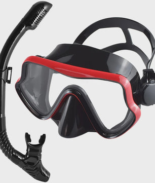 Professionele Duikbril en Snorkel Set voor Volwassenen - Panoramisch Zicht & Duurzaam Gehard Glas