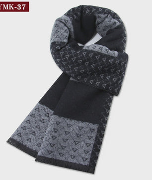 Luxe Heren Sjaal - Warme Wol & Kasjmier - Winter Ruitpatroon