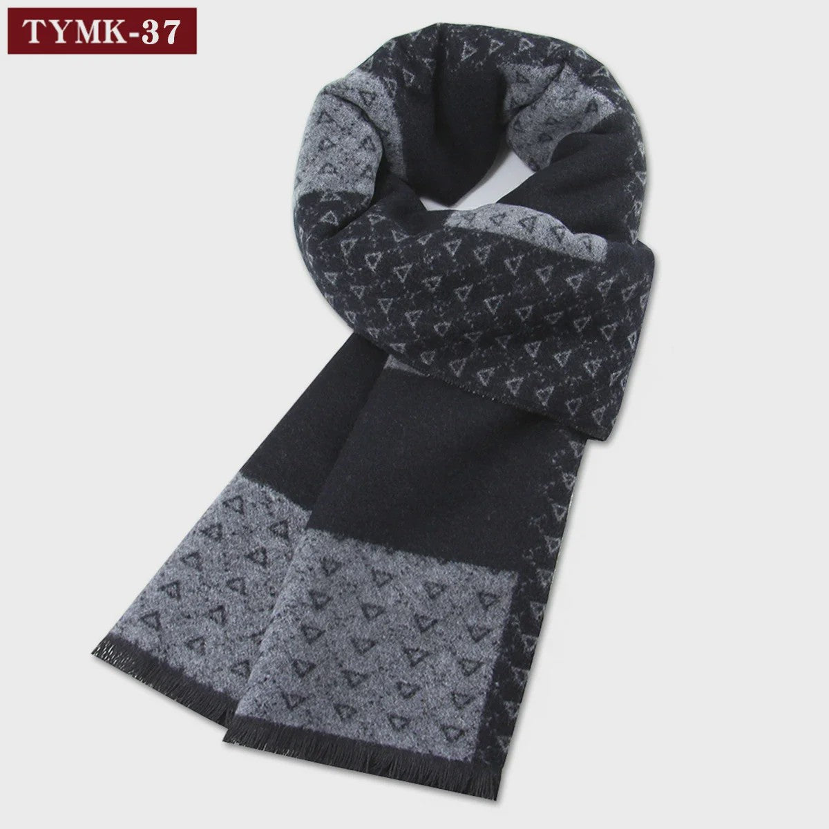 Luxe Heren Sjaal - Warme Wol & Kasjmier - Winter Ruitpatroon