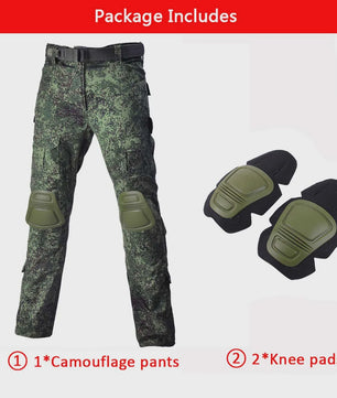 Tactisch Camouflage Uniform Set: Cargo Broek & Shirt voor Heren