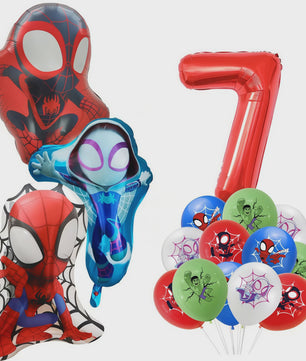 Superheld Folieballonnen Set: Spiderman, Batman, Iron Man & Captain America - Feestdecoratie