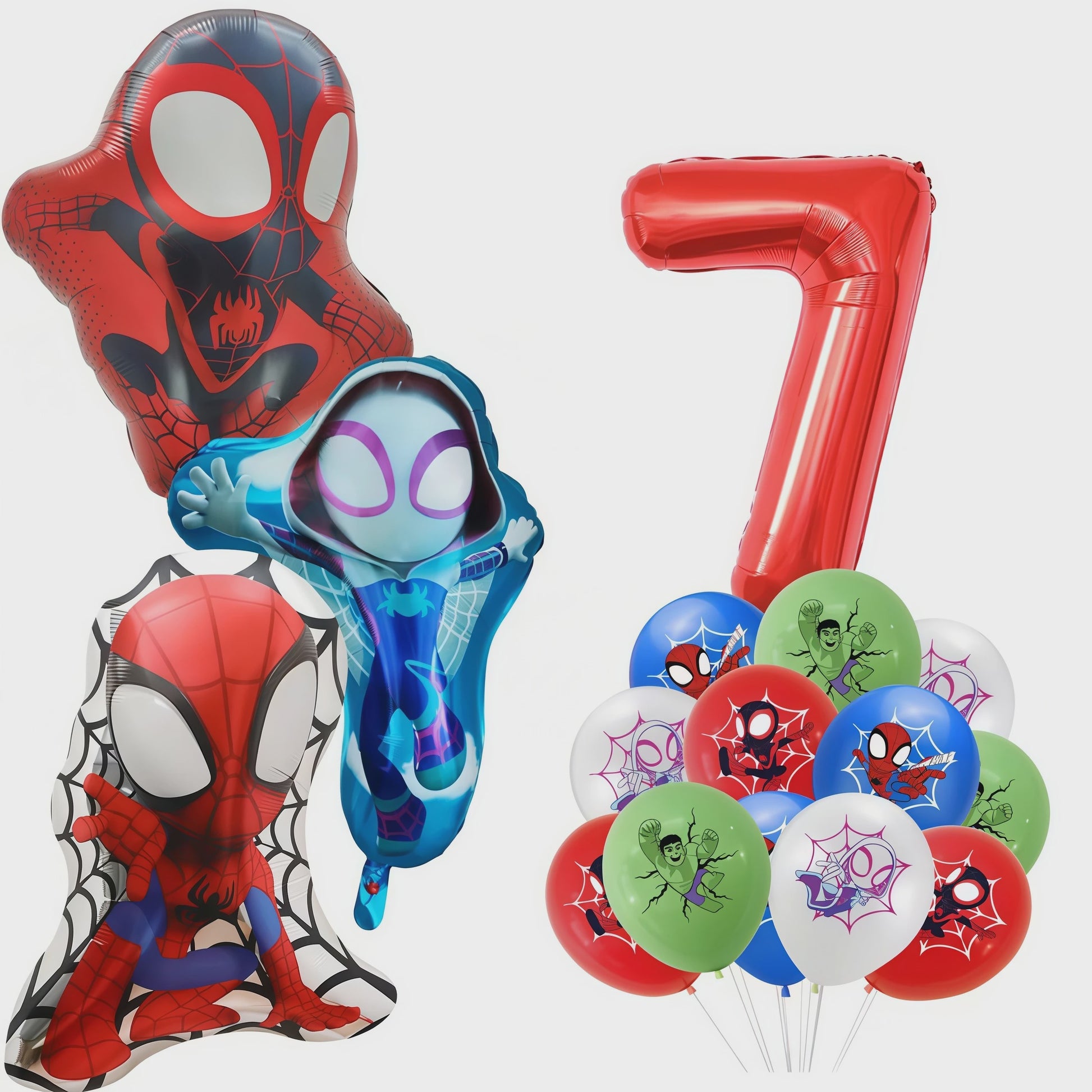 Superheld Folieballonnen Set: Spiderman, Batman, Iron Man & Captain America - Feestdecoratie