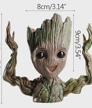 Groot Plantenpot & Decoratief Figuur - Leuke Woondecoratie
