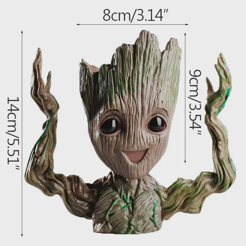 Groot Plantenpot & Decoratief Figuur - Leuke Woondecoratie