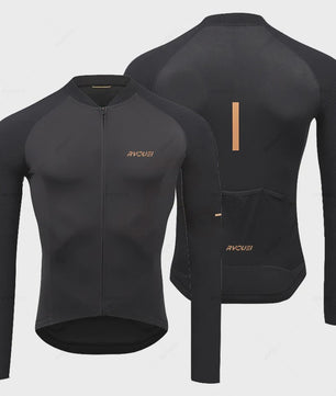 Heren Fietsset Lange Mouw Jersey met Bib Pants - Ademend en Comfortabel