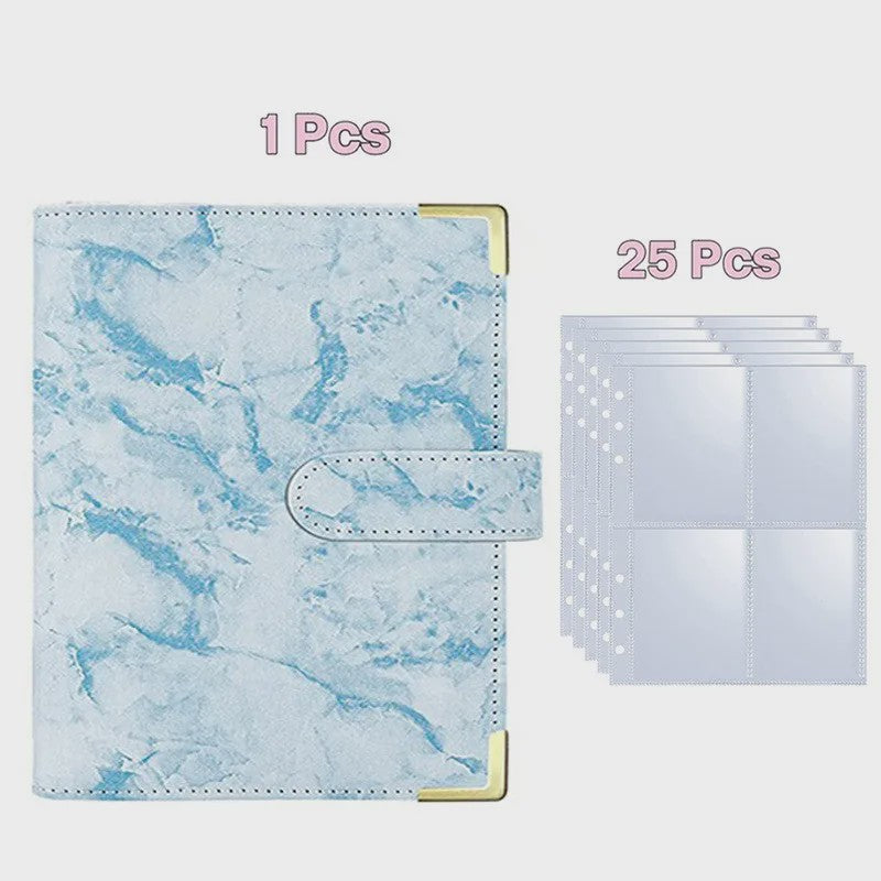 A5 Kpop Fotokaart Binder: Verzamelboek voor Idoolkaarten & Foto's - 25 Pagina's met 4 Vakjes