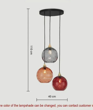 Kleurrijke Moderne Glazen Hanglamp - Stijlvolle Plafondlamp voor Woonkamer & Eetkamer