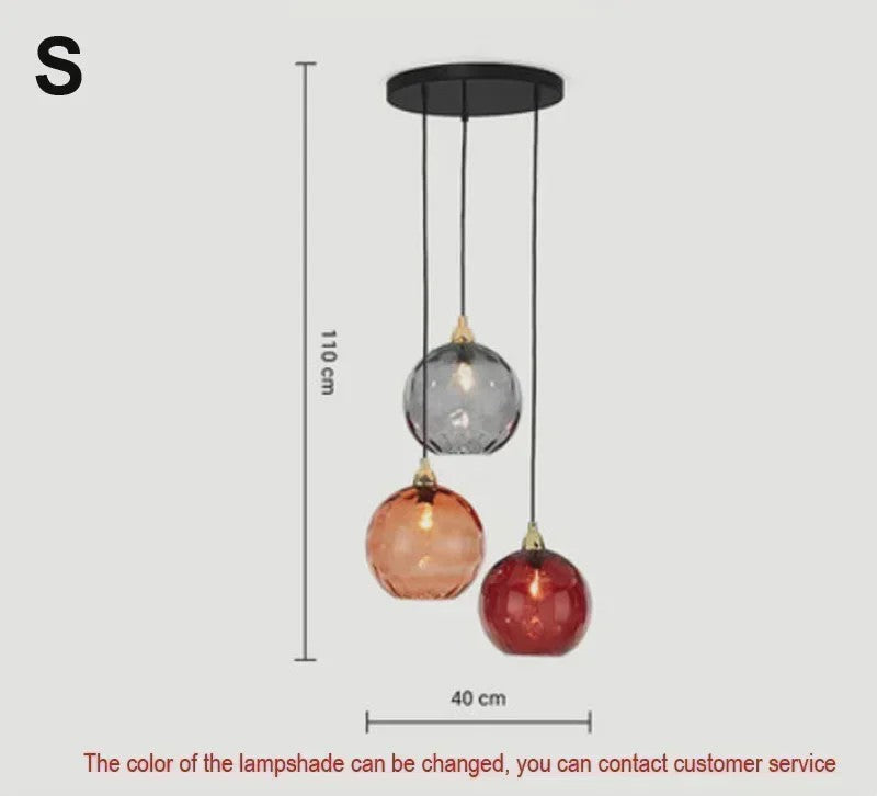 Kleurrijke Moderne Glazen Hanglamp - Stijlvolle Plafondlamp voor Woonkamer & Eetkamer