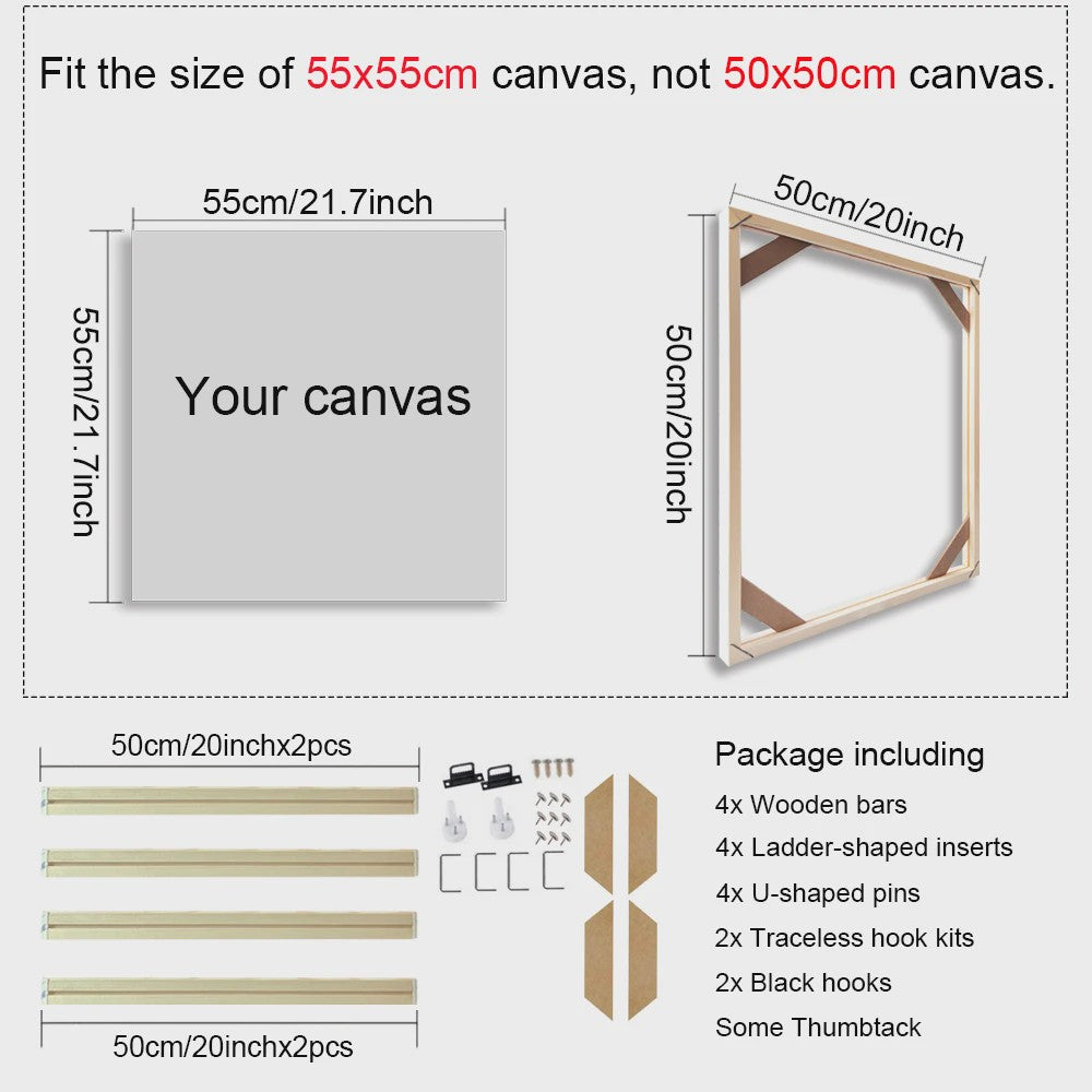 Houten Canvas Frame voor Schilderen & Diamond Painting - Diverse Maten