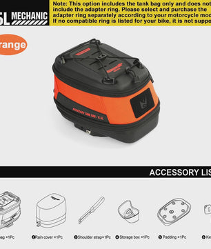 Rhinowalk Waterdichte Magnetische Motor Tanktas met Snelle Ontgrendeling - 6.5L
