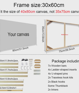 Houten Canvas Frame Sets - Diverse Maten voor Kunst, Foto's & Diamond Painting