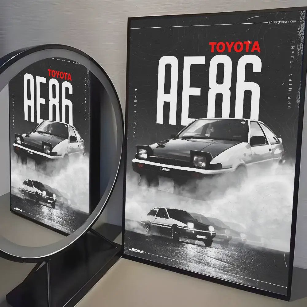 Initial D AE86 JDM Poster - Iconische Auto Kunst voor de Fan