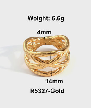 Nieuw Design Geometrische Kralen Ring - Roestvrij Staal Dames Sieraden