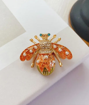 Luxe Bijen Broche met Kristallen - Vintage Baroque Stijl