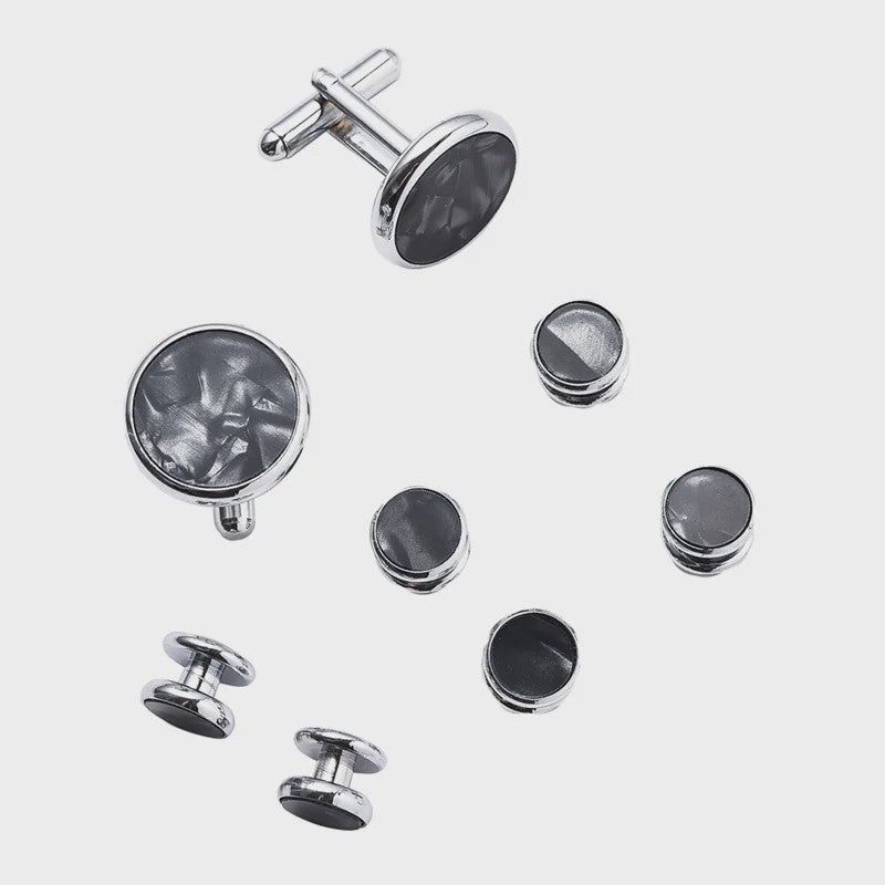 Set Manchetknopen en Tuxedo Studs voor Heren - Stijlvolle Accessoires voor Bruiloft en Feest