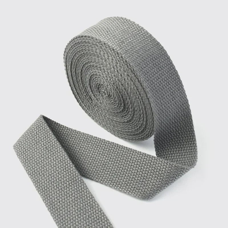 4 Meter Katoenen Band - 1.3mm Dikke Webbing voor Tassen, Riemen & DIY Projecten (20-50mm Breed)