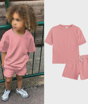 Zomer Set Kinderen: T-shirt met Korte Broek - Jongens & Meisjes Sportkleding Outfit
