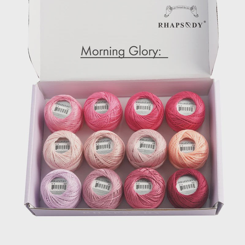 Rhapsody Pearl Cotton Garen Set - Maat 8 - 12 Bollen voor Haken, Borduren & Knutselen