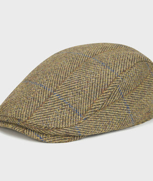 Heren Visgraat Wolmix Flat Cap - Stijlvolle Newsboy & Gatsby Pet voor Winter & Outdoor