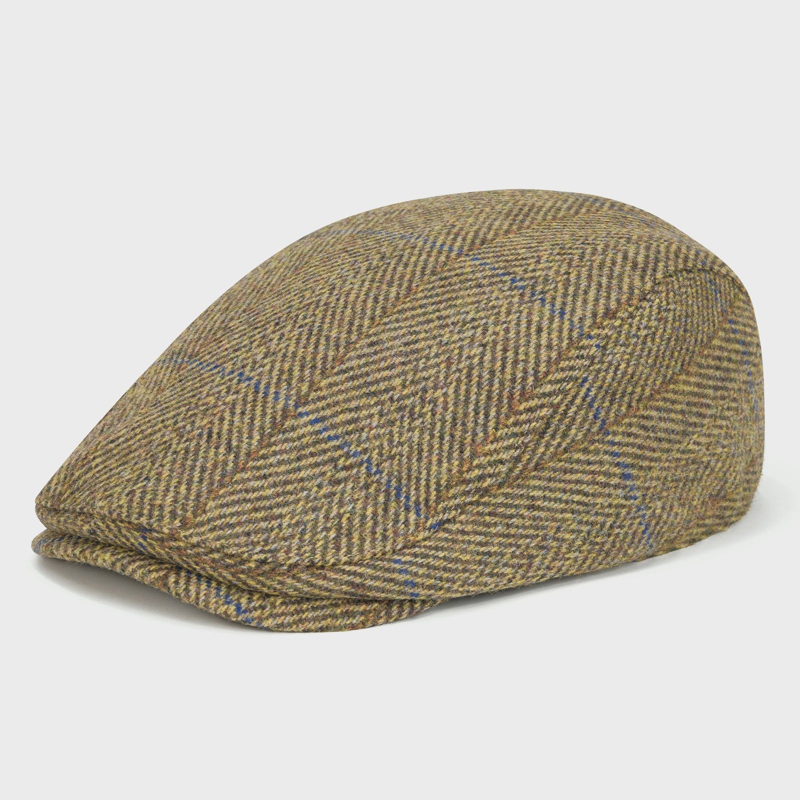 Heren Visgraat Wolmix Flat Cap - Stijlvolle Newsboy & Gatsby Pet voor Winter & Outdoor
