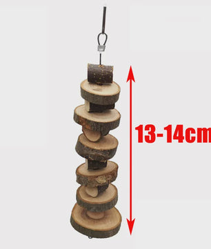 Natuurlijk Houten Speelgoed Set voor Knaagdieren, Konijnen & Hamsters - Kauwspeelgoed met Bel & Bal
