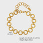 Gouden Roestvrij Staal Chunky Schakelarmband voor Dames - Waterdicht & Verstelbaar