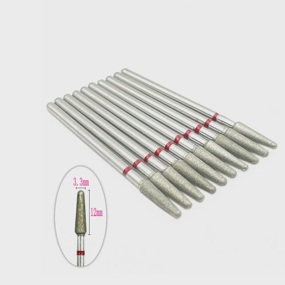 10x Diamant Freesbits Set - 2.35mm Schacht voor Tandheelkunde & Nagelstyling