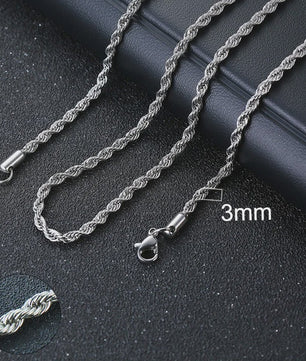 Vnox Gouden Kubaanse Ketting - Roestvrij Staal Unisex Halsketting